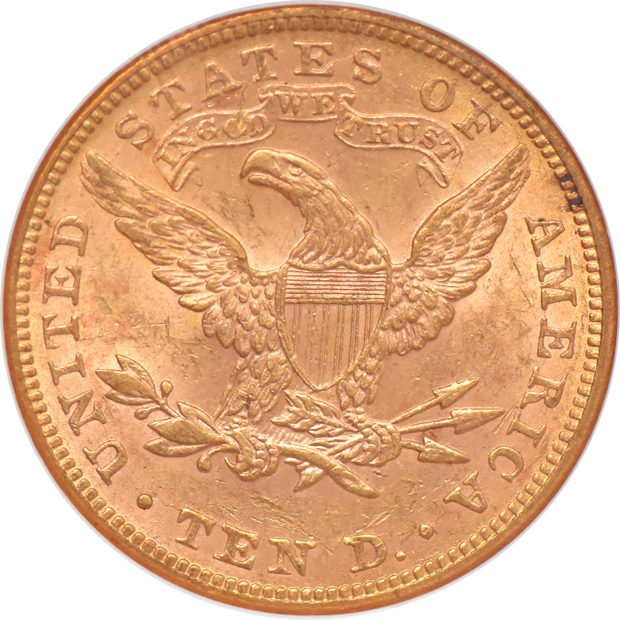 1897 Gold $10 NGC, MS-61