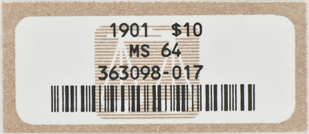 1901 Gold $10 NGC, MS-64