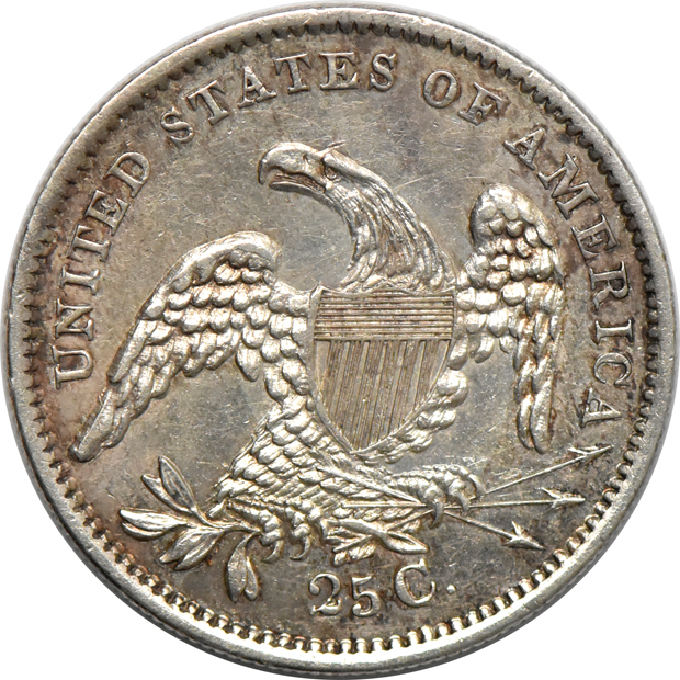 1834 Quarter B-2, R.4, AU-50
