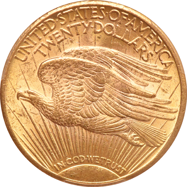 1925 Gold $20 PCGS, MS-62