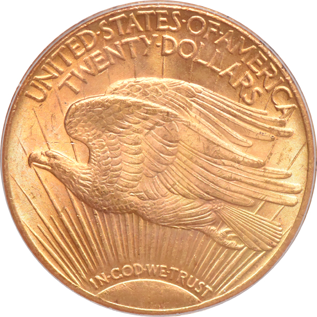 1925 Gold $20 PCGS, MS-64