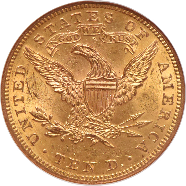 1905 Gold $10 NGC, MS-61