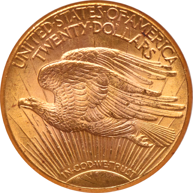 1927 Gold $20 NGC, MS-62