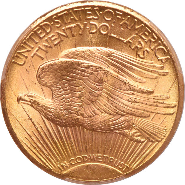1928 Gold $20 PCGS, MS-64+ CAC
