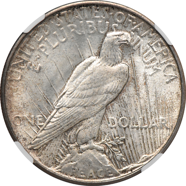 1934-D Silver Dollar NGC, MS-65