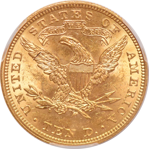 1907 Gold $10 LIBERTY PCGS, MS-61
