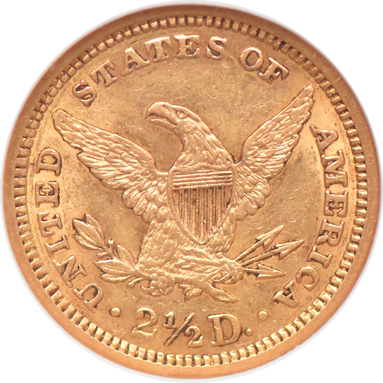 1907 Gold $2.50 NGC, MS-61
