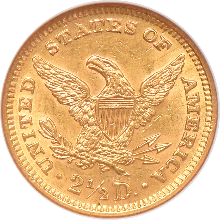 1905 Gold $2.50 NGC, MS-61