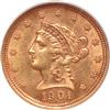 1901 Gold $2.50 NGC, MS-61