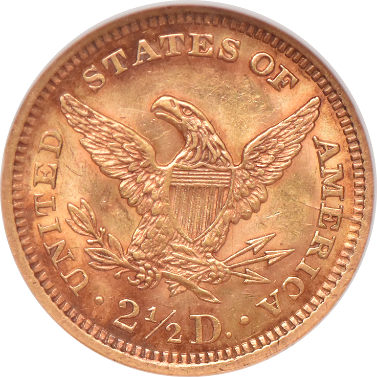 1901 Gold $2.50 NGC, MS-61