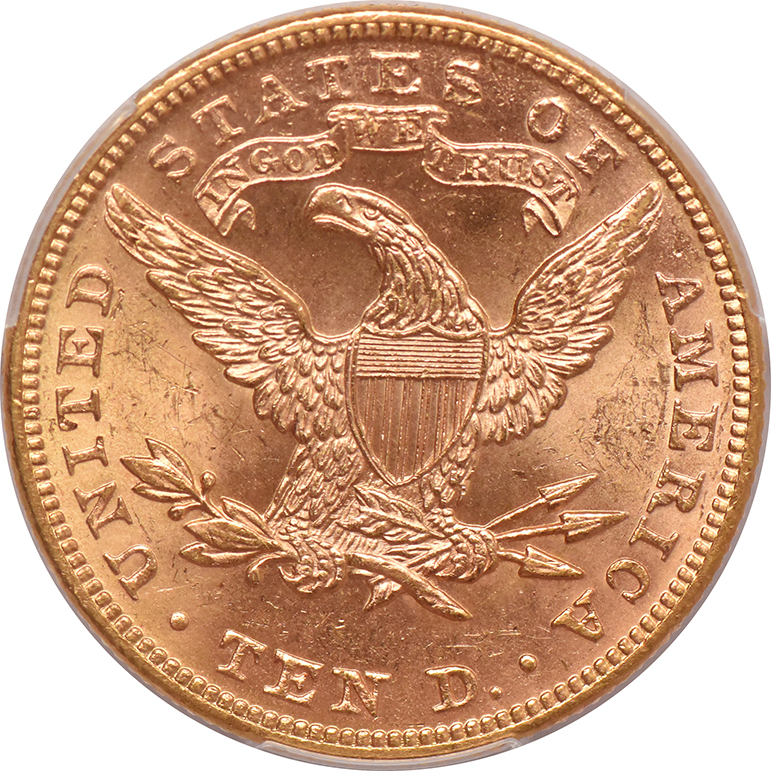1893 Gold $10 PCGS, MS-63