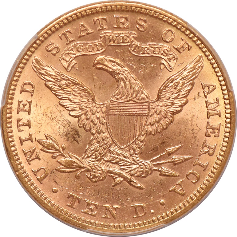 1893 Gold $10 PCGS, MS-63
