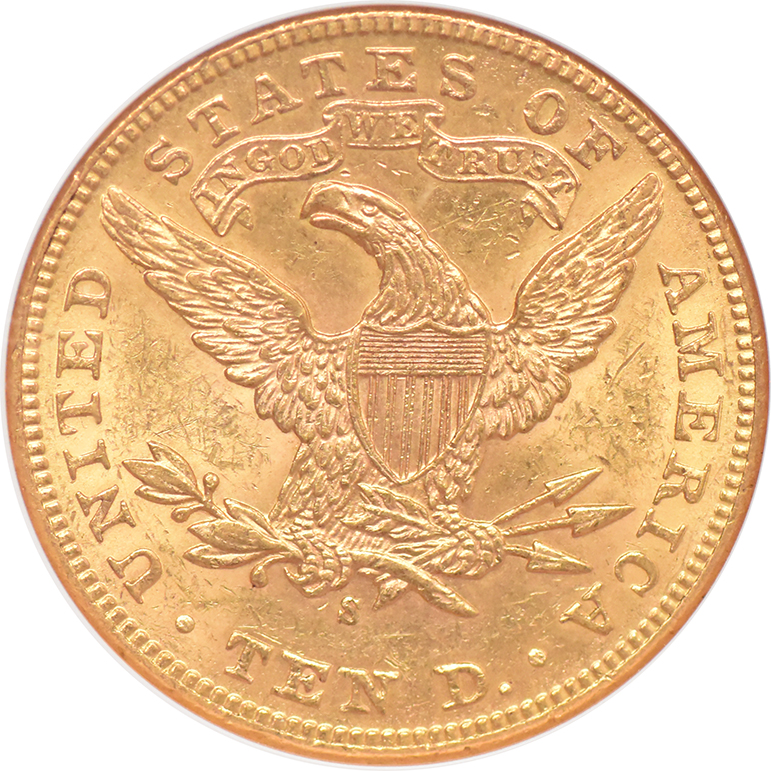 1899-S Gold $10 NGC, MS-62
