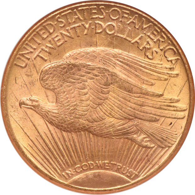 1924 Gold $20 NGC, MS-65