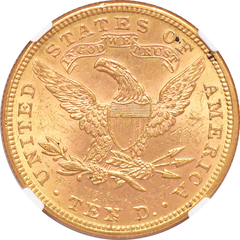 1897 Gold $10 NGC, MS-62