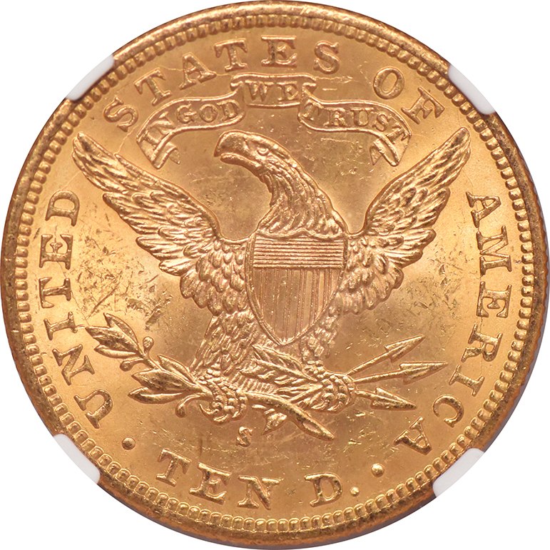 1901-S Gold $10 NGC, MS-62