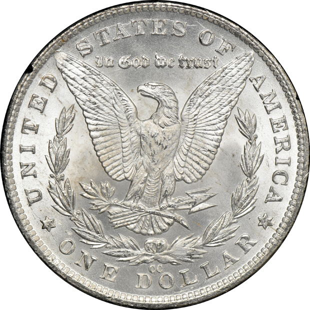 1881-CC Silver Dollar HOUSED IN A GSA HOLDER, MS-62