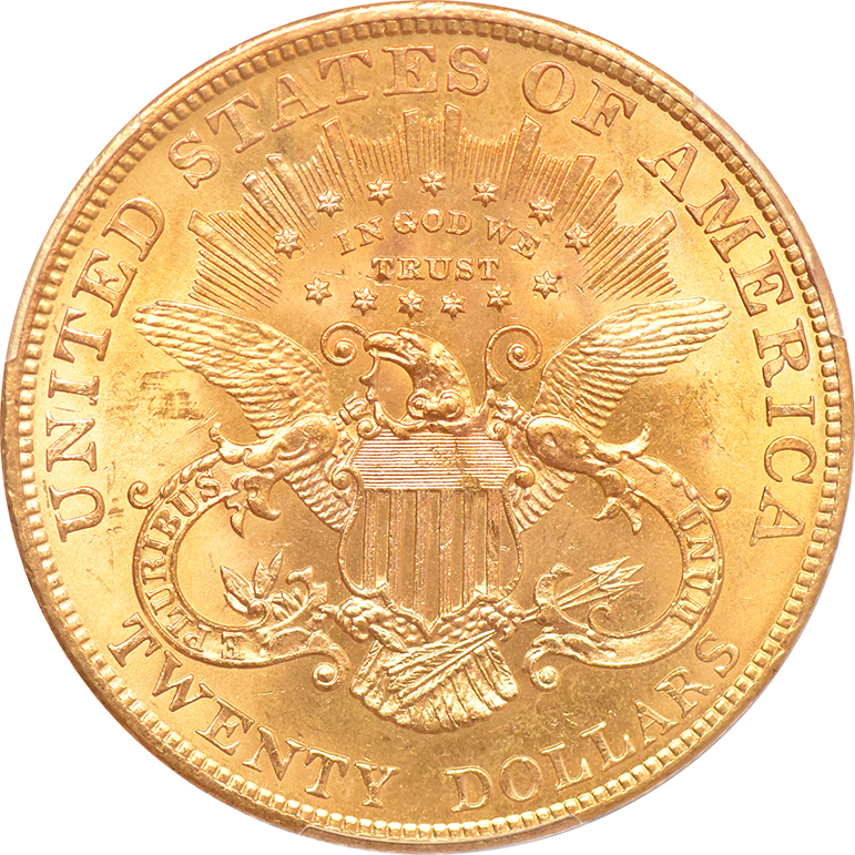 1904 Gold $20 PCGS, MS-64