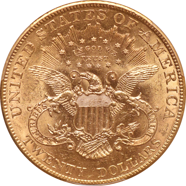 1904 Gold $20 PCGS, MS-61
