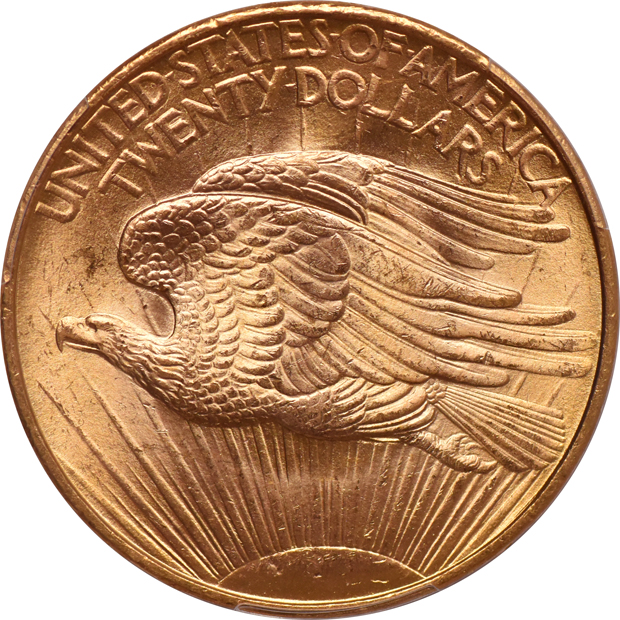 1908 Gold $20 NO MOTTO PCGS, MS-64