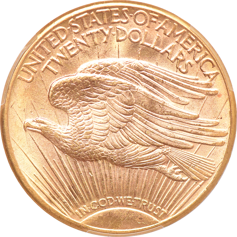 1923-D Gold $20 PCGS, MS-64