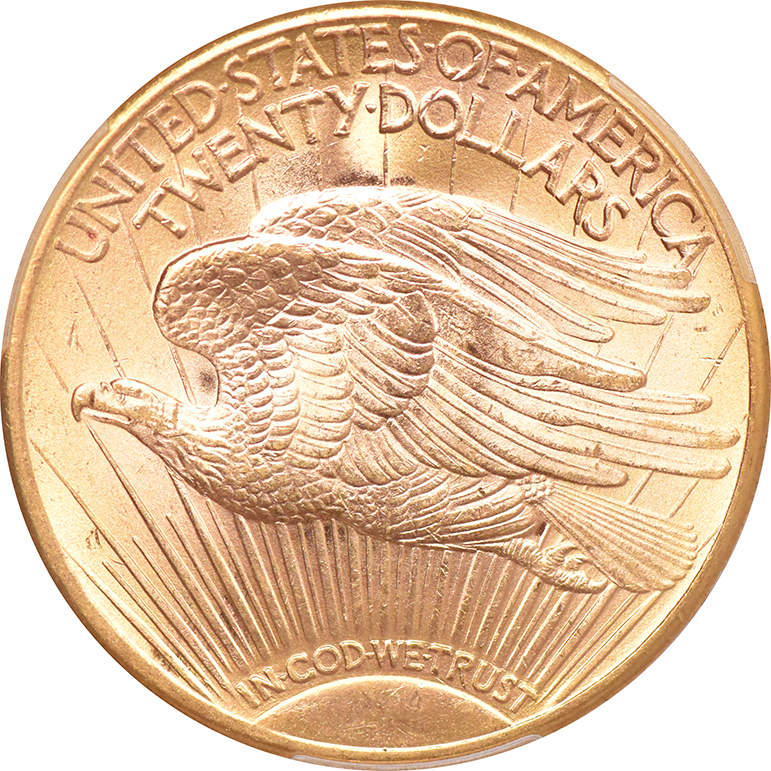 1923-D Gold $20 PCGS, MS-64