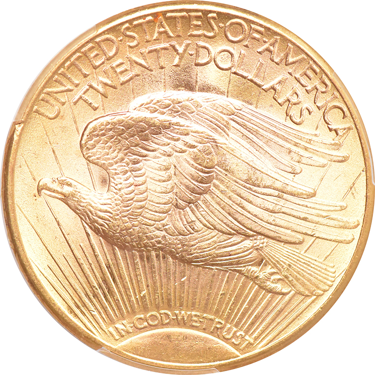 1923-D Gold $20 PCGS, MS-63