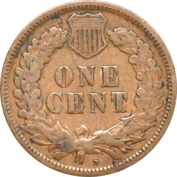 1908-S Cent, F-15