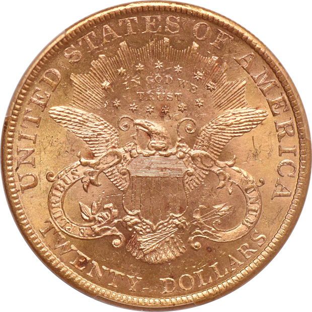 1900 Gold $20 PCGS, MS-62