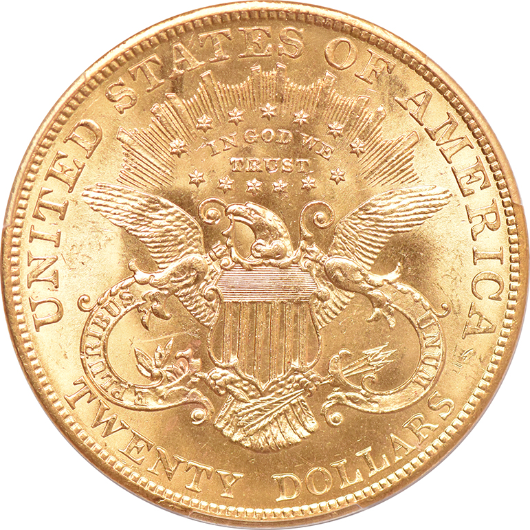 1904 Gold $20 PCGS, MS-63