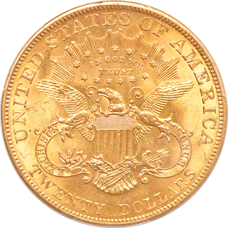 1904 Gold $20 PCGS, MS-63+
