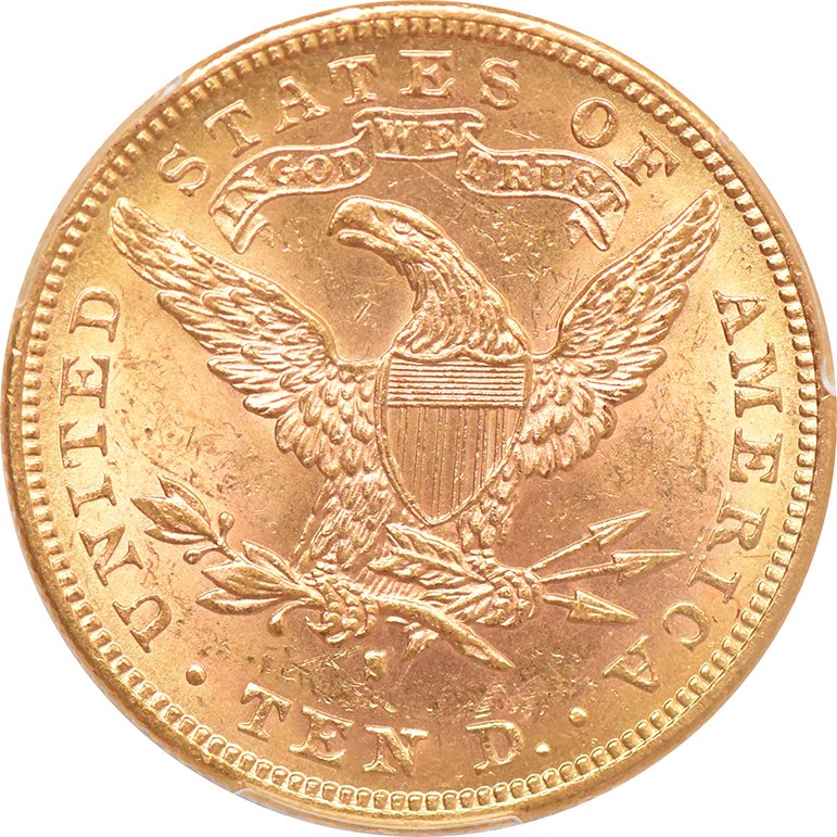 1881-S Gold $10 PCGS, MS-62