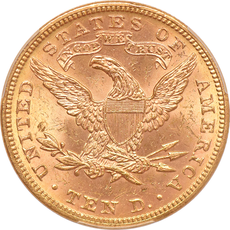 1893 Gold $10 PCGS, MS-62
