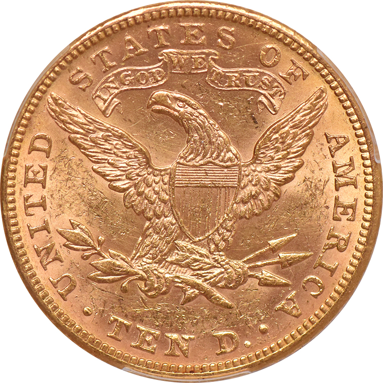 1893 Gold $10 PCGS, MS-62