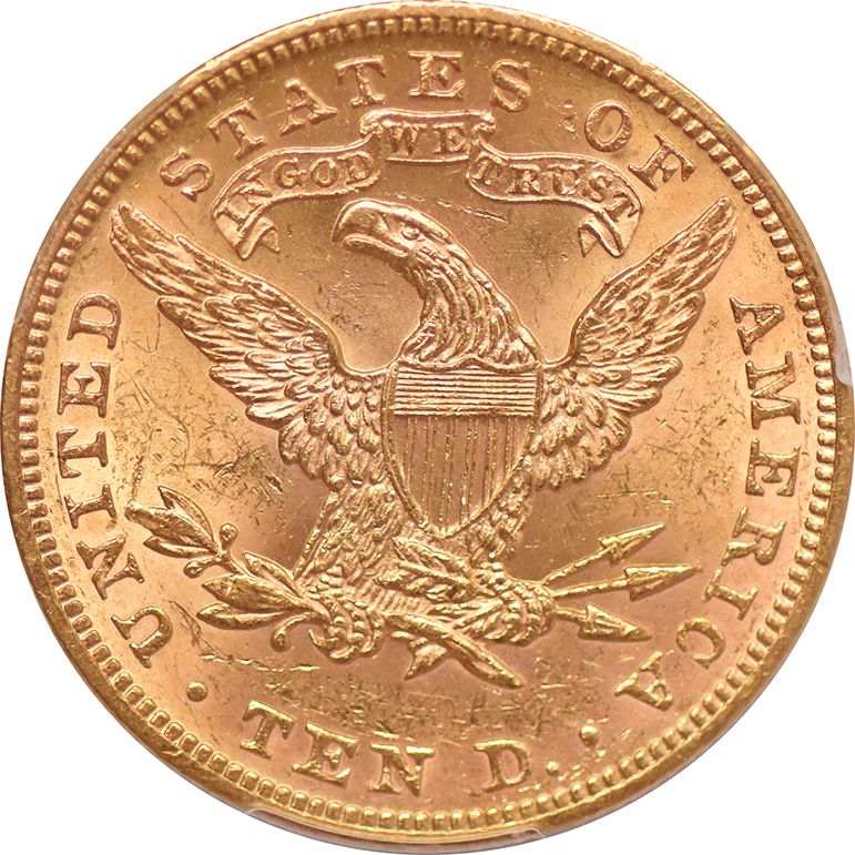 1893 Gold $10 PCGS, MS-62
