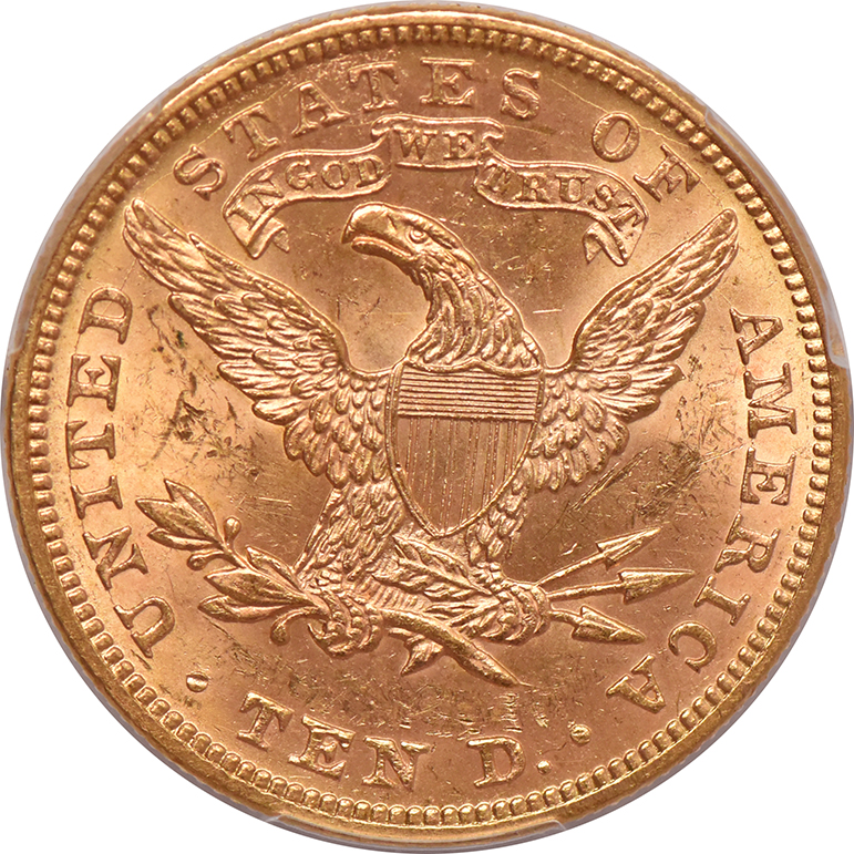 1893 Gold $10 PCGS, MS-62