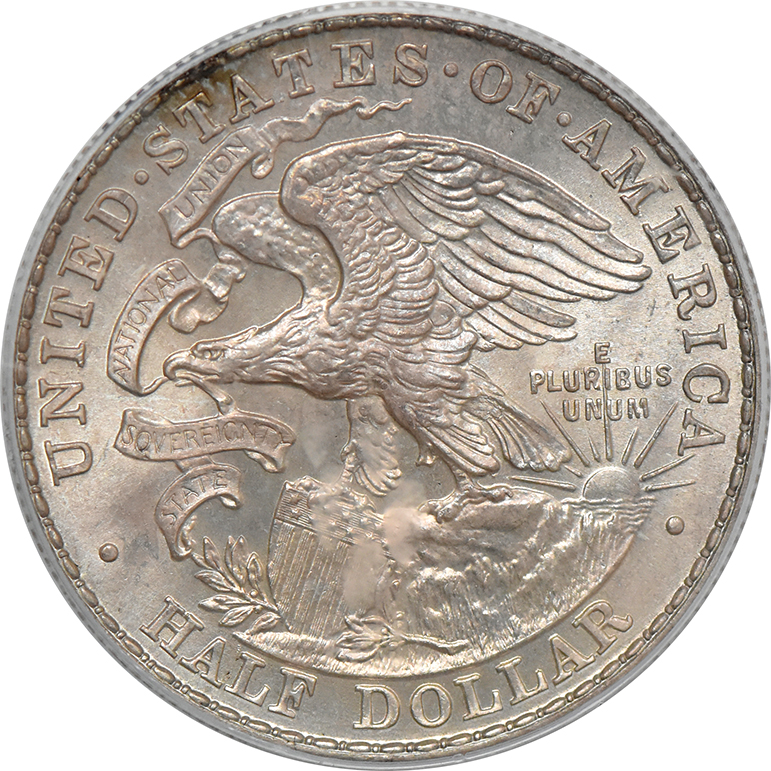 1918 Lincoln 50C PCGS, MS-67