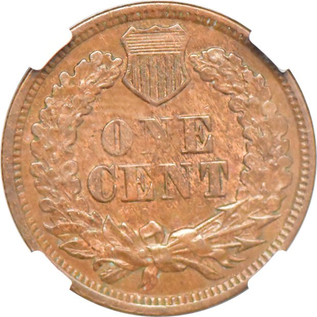 1867/67 1C NGC, AU-55 BN