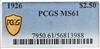 1926 Gold $2.50 PCGS, MS-61