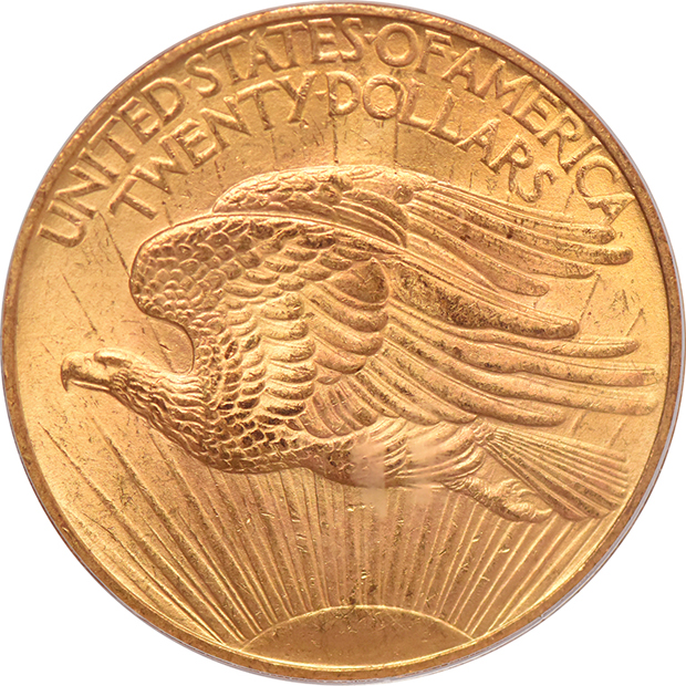 1908 Gold $20 NO MOTTO PCGS, MS-64