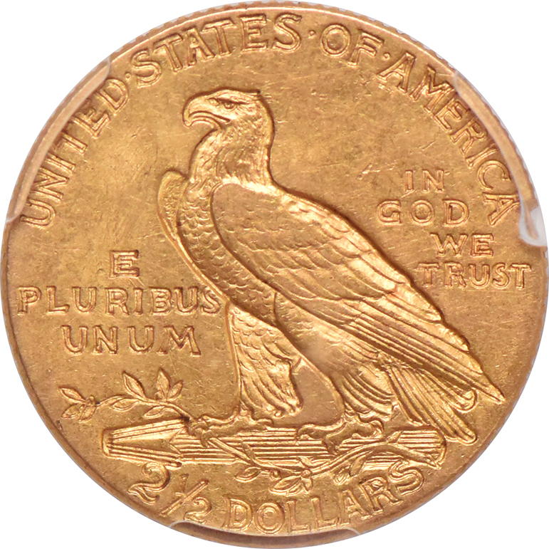 1908 Gold $2.50 PCGS, MS-62