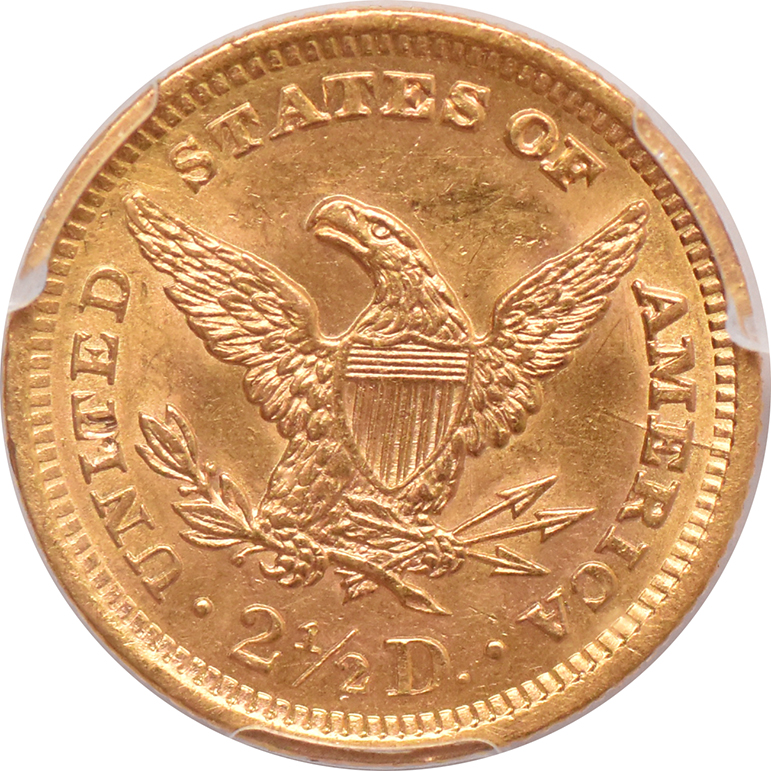 1901 Gold $2.50 PCGS, MS-62