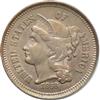 1868 Nickel Three-Cent Piece, MS-60 +