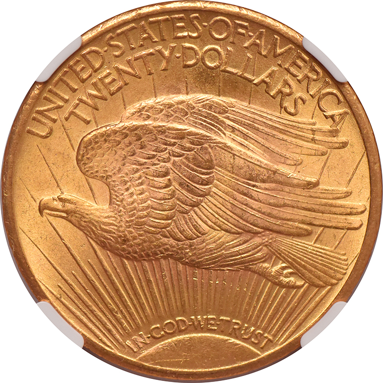 1924 Gold $20 NGC, MS-63