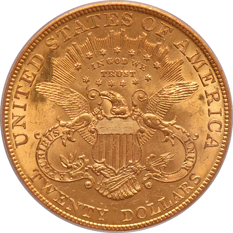 1904 Gold $20 PCGS, MS-62