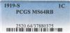 1919-S Cent PCGS, MS-64 RB