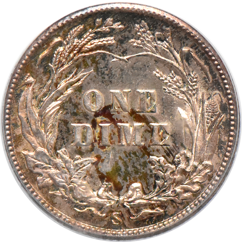 1903-S Dime PCGS, MS-64