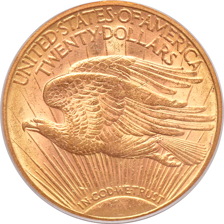 1920 Gold $20 PCGS, MS-62