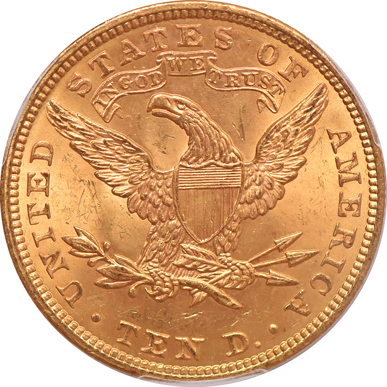 1907 Gold $10 LIBERTY PCGS, MS-63