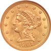 1907 Gold $2.50 NGC, MS-63